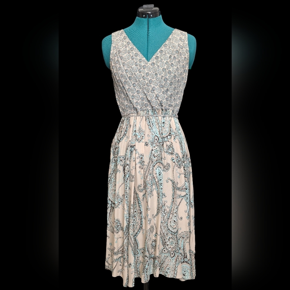 MICHAEL Michael Kors 100% Silk Paisley Sleeveless Dress